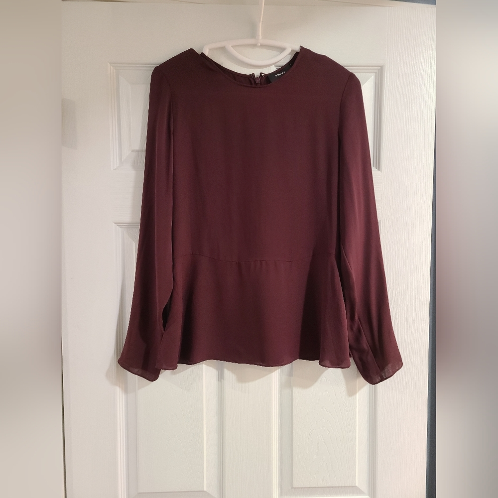 Theory semi-sheer silk blouse size P (small)